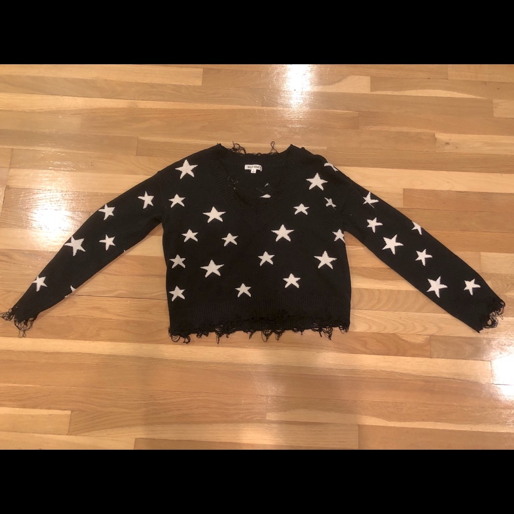Black Sweater with White Stars